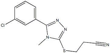 3-{[5-(3-chlorophenyl)-4-methyl-4H-1,2,4-triazol-3-yl]sulfanyl}propanenitrile Structure