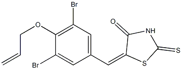 5-[4-(allyloxy)-3,5-dibromobenzylidene]-2-thioxo-1,3-thiazolidin-4-one Structure