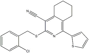 3-[(2-chlorobenzyl)sulfanyl]-1-(2-thienyl)-5,6,7,8-tetrahydro-4-isoquinolinecarbonitrile Structure
