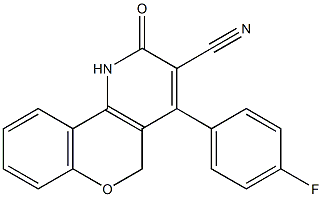 4-(4-fluorophenyl)-2-oxo-1,5-dihydro-2H-chromeno[4,3-b]pyridine-3-carbonitrile 구조식 이미지