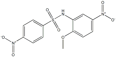 4-nitro-N-[5-nitro-2-(methyloxy)phenyl]benzenesulfonamide 구조식 이미지