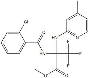 methyl 2-[(2-chlorobenzoyl)amino]-3,3,3-trifluoro-2-[(4-methylpyridin-2-yl)amino]propanoate Structure