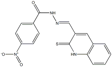 4-nitro-N'-[(2-thioxo-1,2-dihydro-3-quinolinyl)methylene]benzohydrazide Structure