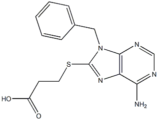 3-[(6-amino-9-benzyl-9H-purin-8-yl)sulfanyl]propanoic acid 구조식 이미지