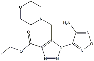 ethyl 1-(4-amino-1,2,5-oxadiazol-3-yl)-5-(4-morpholinylmethyl)-1H-1,2,3-triazole-4-carboxylate 구조식 이미지