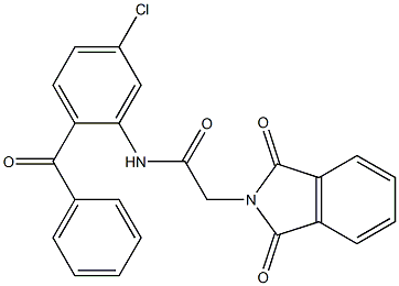 N-(2-benzoyl-5-chlorophenyl)-2-(1,3-dioxo-1,3-dihydro-2H-isoindol-2-yl)acetamide 구조식 이미지