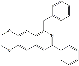 6,7-bis(methyloxy)-3-phenyl-1-(phenylmethyl)isoquinoline Structure