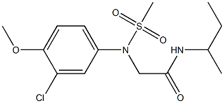 N-(sec-butyl)-2-[3-chloro-4-methoxy(methylsulfonyl)anilino]acetamide 구조식 이미지