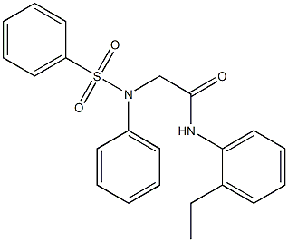 N-(2-ethylphenyl)-2-[(phenylsulfonyl)anilino]acetamide Structure