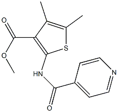 methyl 2-(isonicotinoylamino)-4,5-dimethyl-3-thiophenecarboxylate 구조식 이미지