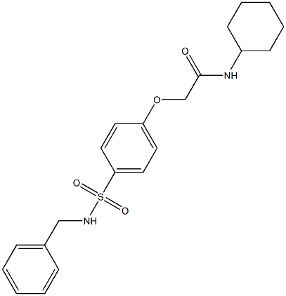 2-{4-[(benzylamino)sulfonyl]phenoxy}-N-cyclohexylacetamide 구조식 이미지