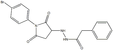 N'-[1-(4-bromophenyl)-2,5-dioxopyrrolidin-3-yl]-2-phenylacetohydrazide Structure