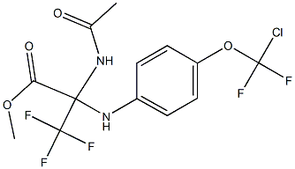 methyl 2-(acetylamino)-2-{4-[chloro(difluoro)methoxy]anilino}-3,3,3-trifluoropropanoate Structure