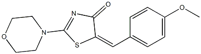 5-(4-methoxybenzylidene)-2-(4-morpholinyl)-1,3-thiazol-4(5H)-one Structure