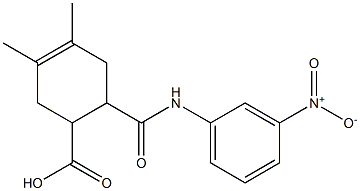 6-({3-nitroanilino}carbonyl)-3,4-dimethyl-3-cyclohexene-1-carboxylic acid 구조식 이미지