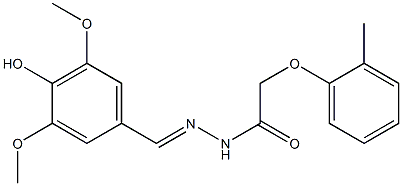 N'-(4-hydroxy-3,5-dimethoxybenzylidene)-2-(2-methylphenoxy)acetohydrazide 구조식 이미지