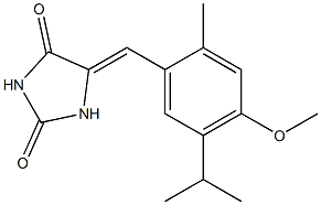 5-(5-isopropyl-4-methoxy-2-methylbenzylidene)-2,4-imidazolidinedione 구조식 이미지