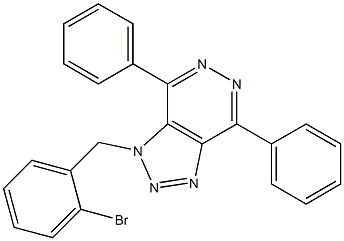 1-(2-bromobenzyl)-4,7-diphenyl-1H-[1,2,3]triazolo[4,5-d]pyridazine 구조식 이미지