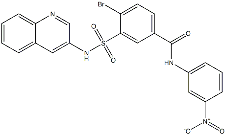 4-bromo-N-{3-nitrophenyl}-3-[(3-quinolinylamino)sulfonyl]benzamide Structure