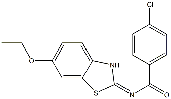 4-chloro-N-(6-ethoxy-1,3-benzothiazol-2(3H)-ylidene)benzamide Structure