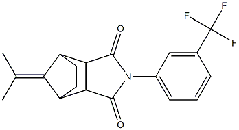 10-(1-methylethylidene)-4-[3-(trifluoromethyl)phenyl]-4-azatricyclo[5.2.1.0~2,6~]decane-3,5-dione 구조식 이미지