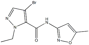 4-bromo-1-ethyl-N-(5-methyl-3-isoxazolyl)-1H-pyrazole-5-carboxamide Structure