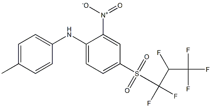 4-[(1,1,2,3,3,3-hexafluoropropyl)sulfonyl]-N-(4-methylphenyl)-2-nitroaniline Structure