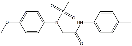 2-[4-methoxy(methylsulfonyl)anilino]-N-(4-methylphenyl)acetamide Structure