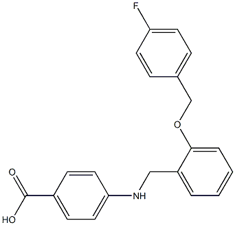 4-({2-[(4-fluorobenzyl)oxy]benzyl}amino)benzoic acid 구조식 이미지