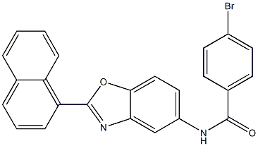 4-bromo-N-[2-(1-naphthyl)-1,3-benzoxazol-5-yl]benzamide 구조식 이미지