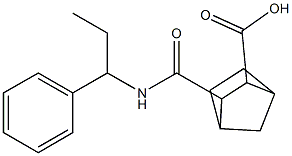 3-{[(1-phenylpropyl)amino]carbonyl}bicyclo[2.2.1]heptane-2-carboxylic acid Structure