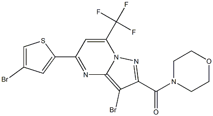 3-bromo-5-(4-bromo-2-thienyl)-2-(4-morpholinylcarbonyl)-7-(trifluoromethyl)pyrazolo[1,5-a]pyrimidine 구조식 이미지
