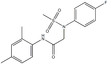 N-(2,4-dimethylphenyl)-2-[4-fluoro(methylsulfonyl)anilino]acetamide Structure