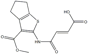 4-{[3-(methoxycarbonyl)-5,6-dihydro-4H-cyclopenta[b]thien-2-yl]amino}-4-oxo-2-butenoic acid 구조식 이미지