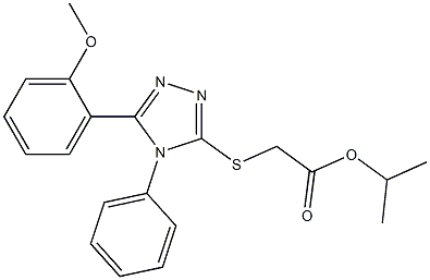 1-methylethyl ({5-[2-(methyloxy)phenyl]-4-phenyl-4H-1,2,4-triazol-3-yl}sulfanyl)acetate Structure