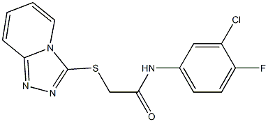 N-(3-chloro-4-fluorophenyl)-2-([1,2,4]triazolo[4,3-a]pyridin-3-ylsulfanyl)acetamide 구조식 이미지