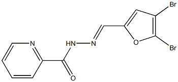 N'-[(4,5-dibromo-2-furyl)methylene]-2-pyridinecarbohydrazide 구조식 이미지