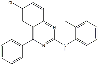 N-(6-chloro-4-phenyl-2-quinazolinyl)-N-(2-methylphenyl)amine 구조식 이미지