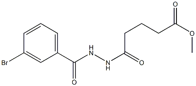 methyl 5-[2-(3-bromobenzoyl)hydrazino]-5-oxopentanoate 구조식 이미지