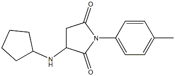 3-(cyclopentylamino)-1-(4-methylphenyl)-2,5-pyrrolidinedione 구조식 이미지