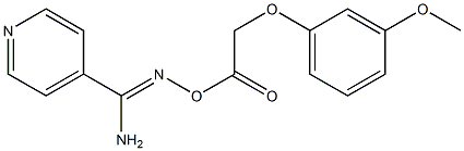 N'-{[2-(3-methoxyphenoxy)acetyl]oxy}-4-pyridinecarboximidamide Structure