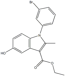ethyl 1-(3-bromophenyl)-5-hydroxy-2-methyl-1H-indole-3-carboxylate Structure