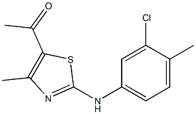 1-[2-(3-chloro-4-methylanilino)-4-methyl-1,3-thiazol-5-yl]ethanone Structure
