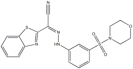 1,3-benzothiazol-2-yl{[3-(4-morpholinylsulfonyl)phenyl]hydrazono}acetonitrile 구조식 이미지