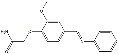 2-{2-methoxy-4-[(phenylimino)methyl]phenoxy}acetamide 구조식 이미지