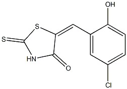 5-(5-chloro-2-hydroxybenzylidene)-2-thioxo-1,3-thiazolidin-4-one Structure