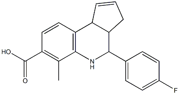 4-(4-fluorophenyl)-6-methyl-3a,4,5,9b-tetrahydro-3H-cyclopenta[c]quinoline-7-carboxylic acid Structure