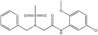 2-[benzyl(methylsulfonyl)amino]-N-(5-chloro-2-methoxyphenyl)acetamide Structure