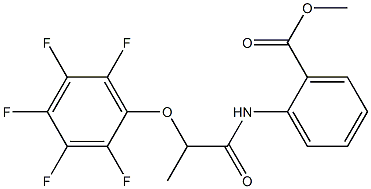 methyl 2-{[2-(2,3,4,5,6-pentafluorophenoxy)propanoyl]amino}benzoate Structure
