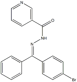 N'-[(4-bromophenyl)(phenyl)methylene]nicotinohydrazide Structure